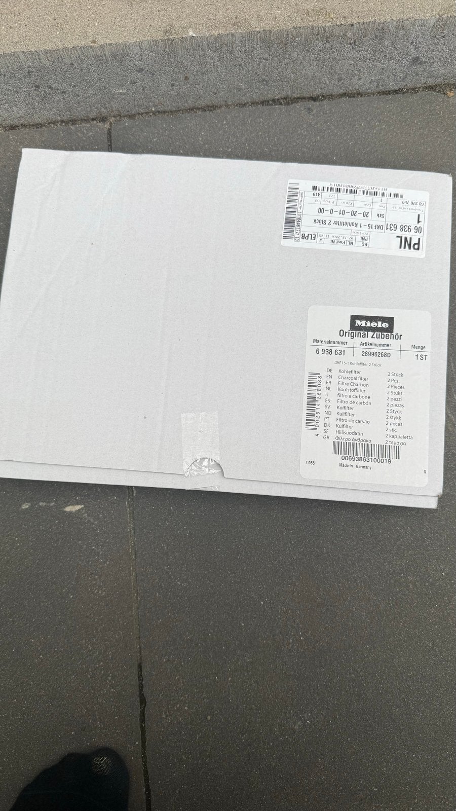 Miele Koolstoffilter 2 stuks - Nieuw in doos, Witgoed en Apparatuur, Onderdelen en Toebehoren, Ophalen, Nieuw