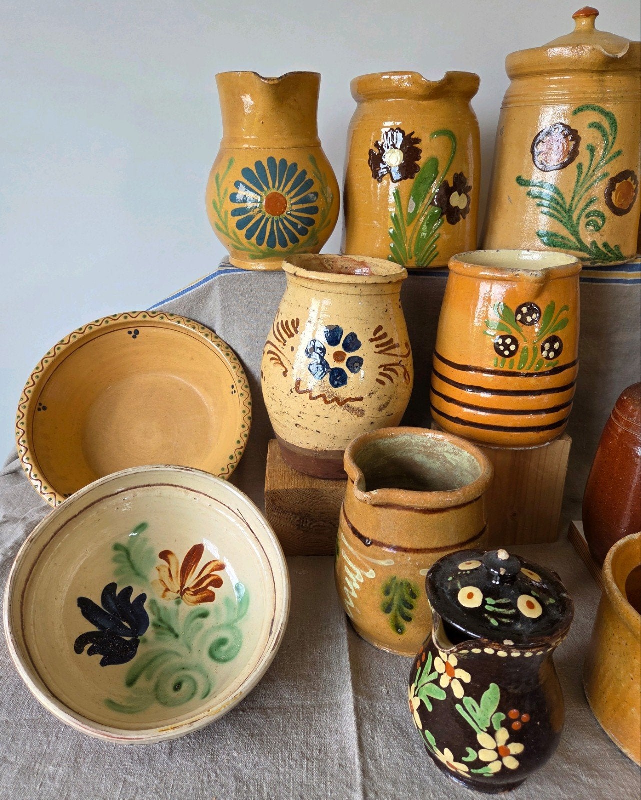 Verzameling / partij Frans Provence Elzas aardewerk potten, Antiek en Kunst, Antiek | Keramiek en Aardewerk, Ophalen
