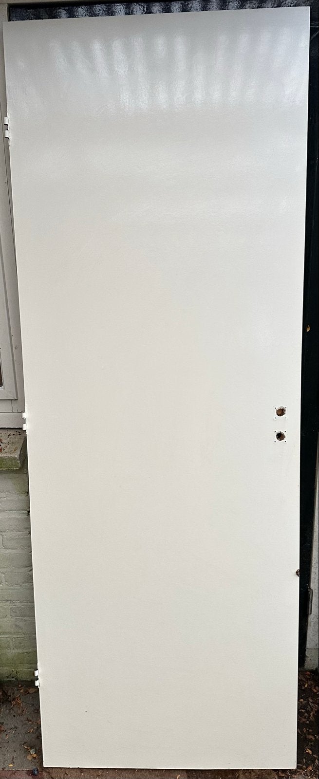 Binnendeur RAL 9010 met slotgat voor WC/badkamer, Ophalen, Gebruikt, Minder dan 80 cm, Binnendeur