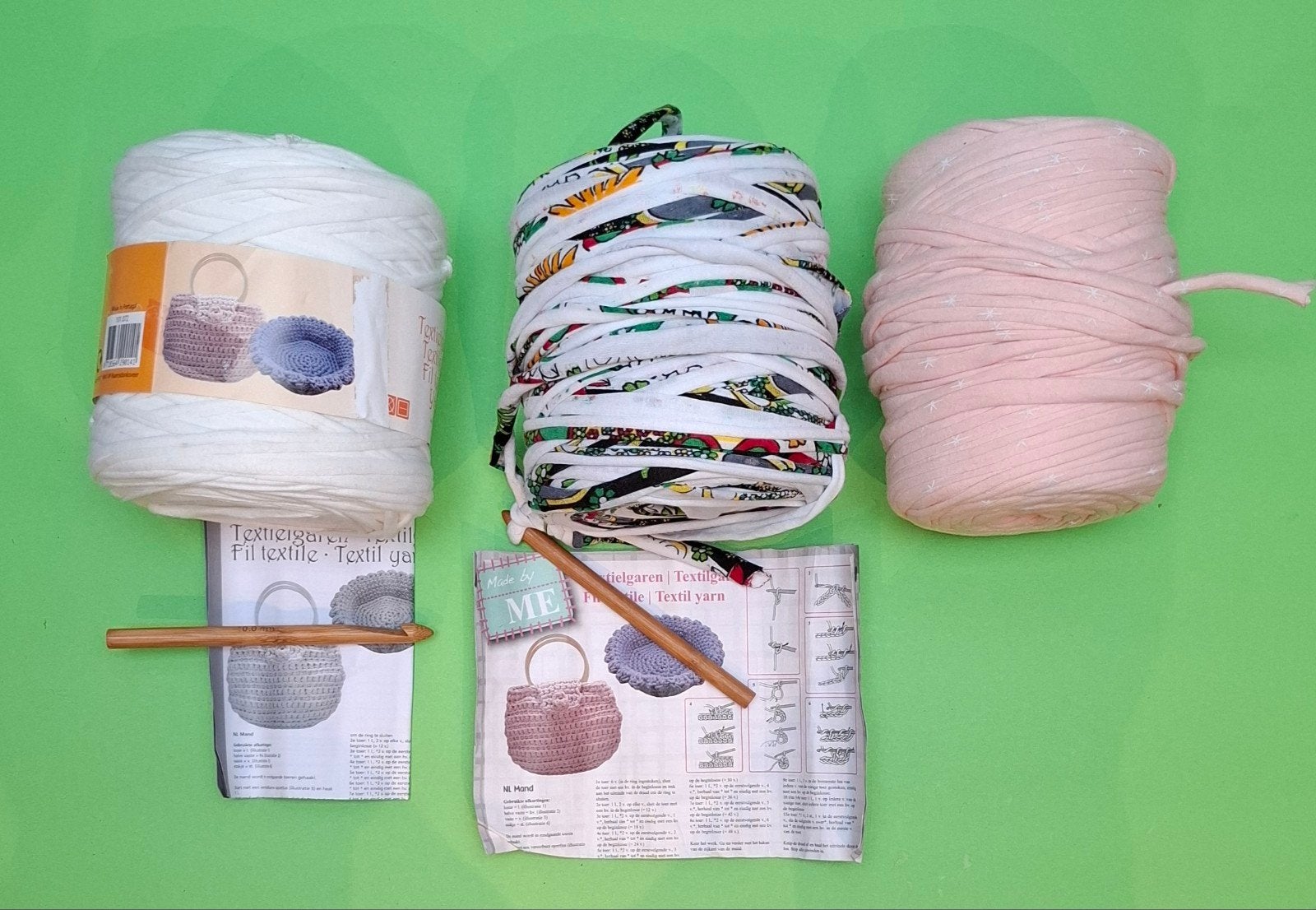 3x Textielgaren Dikke Draad met Haaknaald - NIEUW, Ophalen of Verzenden, Hm, Info@hobbyenmeer.com, Tilburg