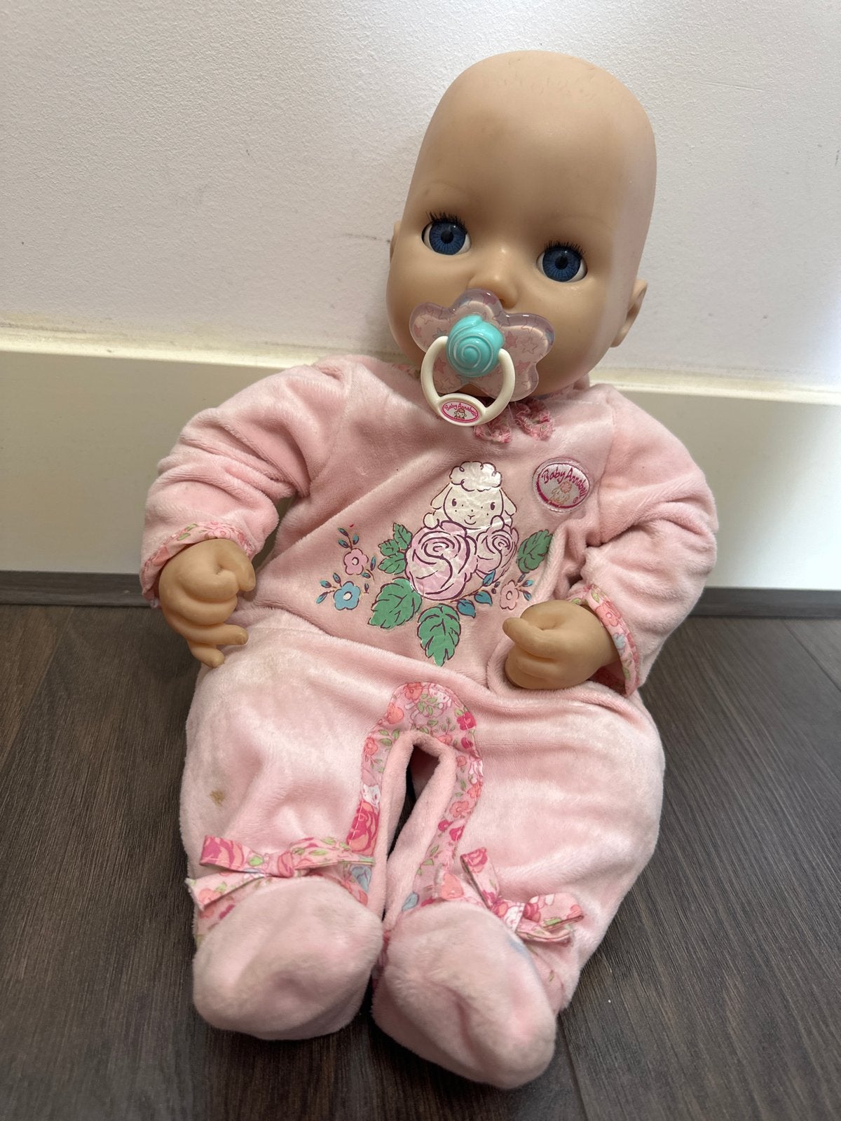 Baby Annabell pop met roze pakje en speen, Kinderen en Baby's, Ophalen of Verzenden, Gebruikt, Babypop
