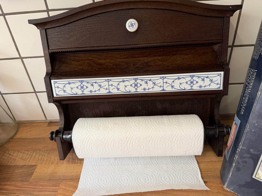Vintage Keukenrolhouder in originele doos, Ophalen of Verzenden