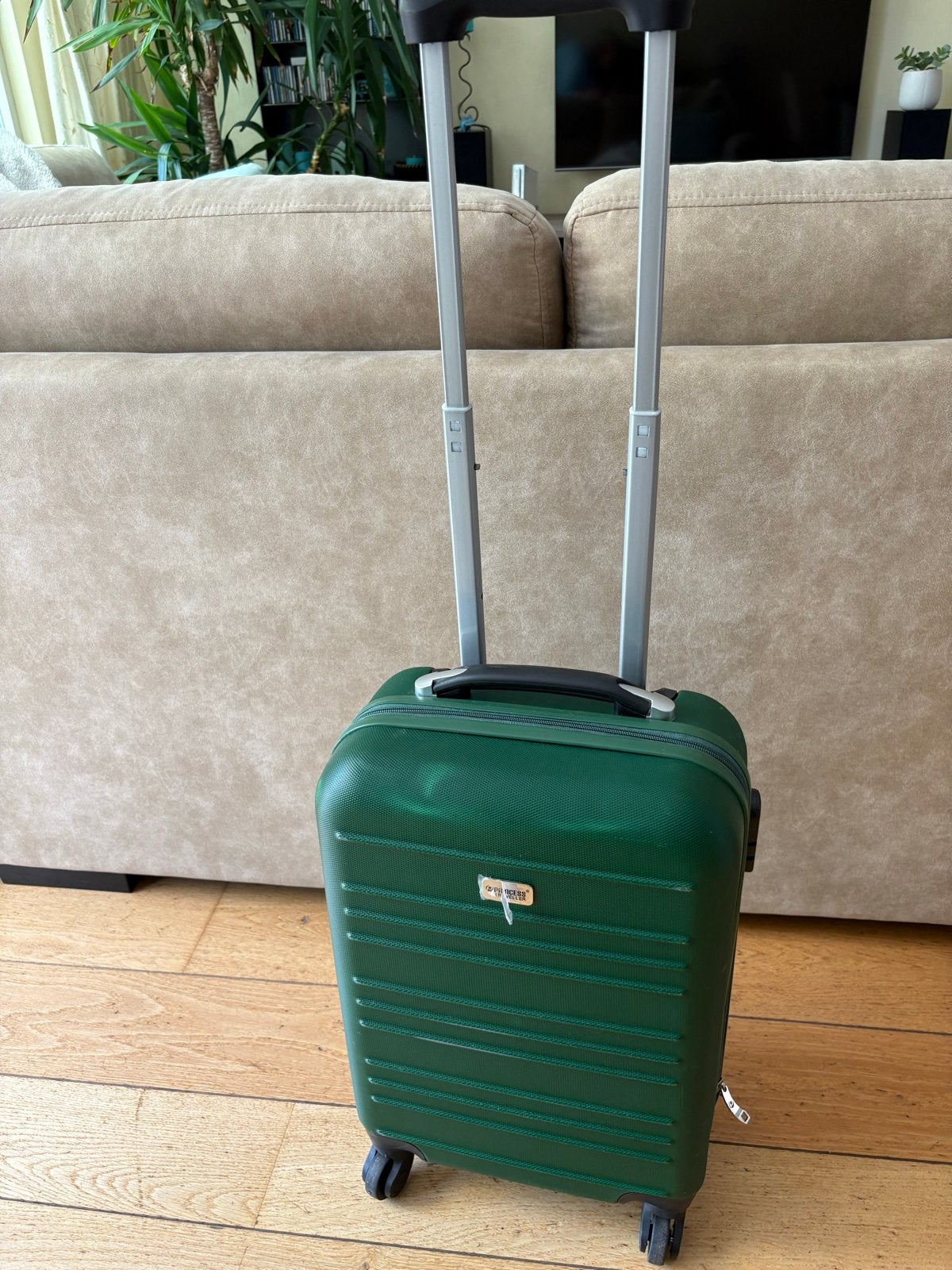 Groene Princess Cabin Bagage - Prima Conditie, 50 tot 60 cm, Hard kunststof, Slot, Ophalen of Verzenden