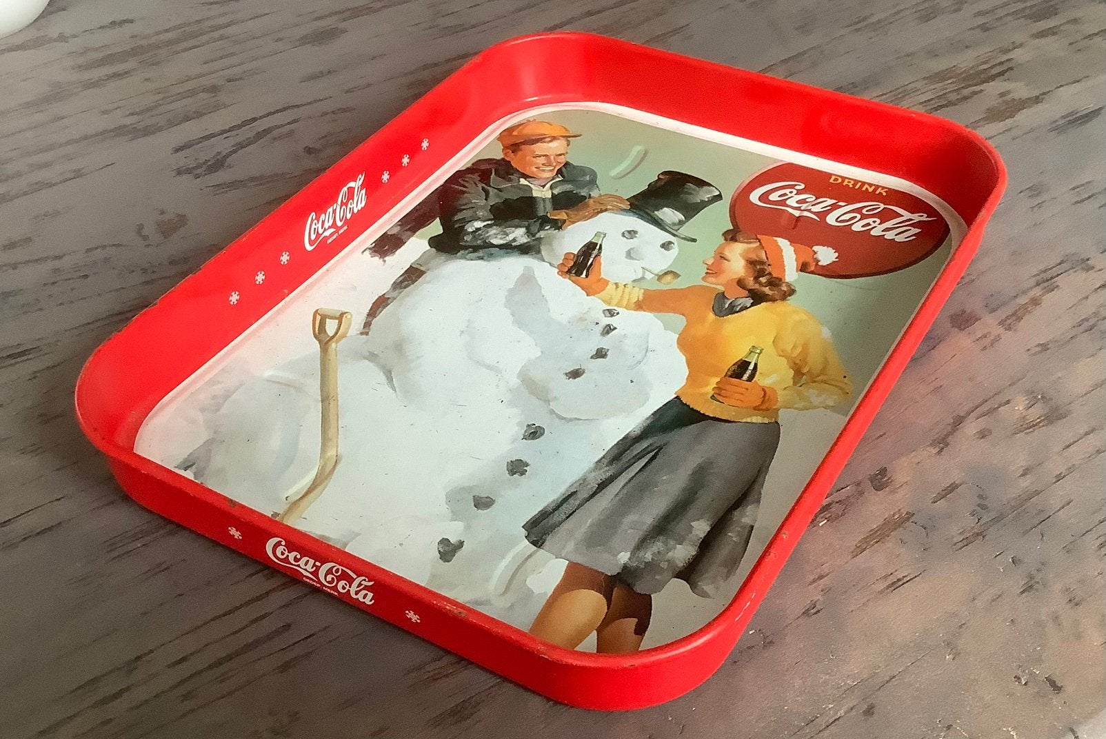 Oud dienblad coca cola, Ophalen of Verzenden, Gebruikt, Gebruiksvoorwerp
