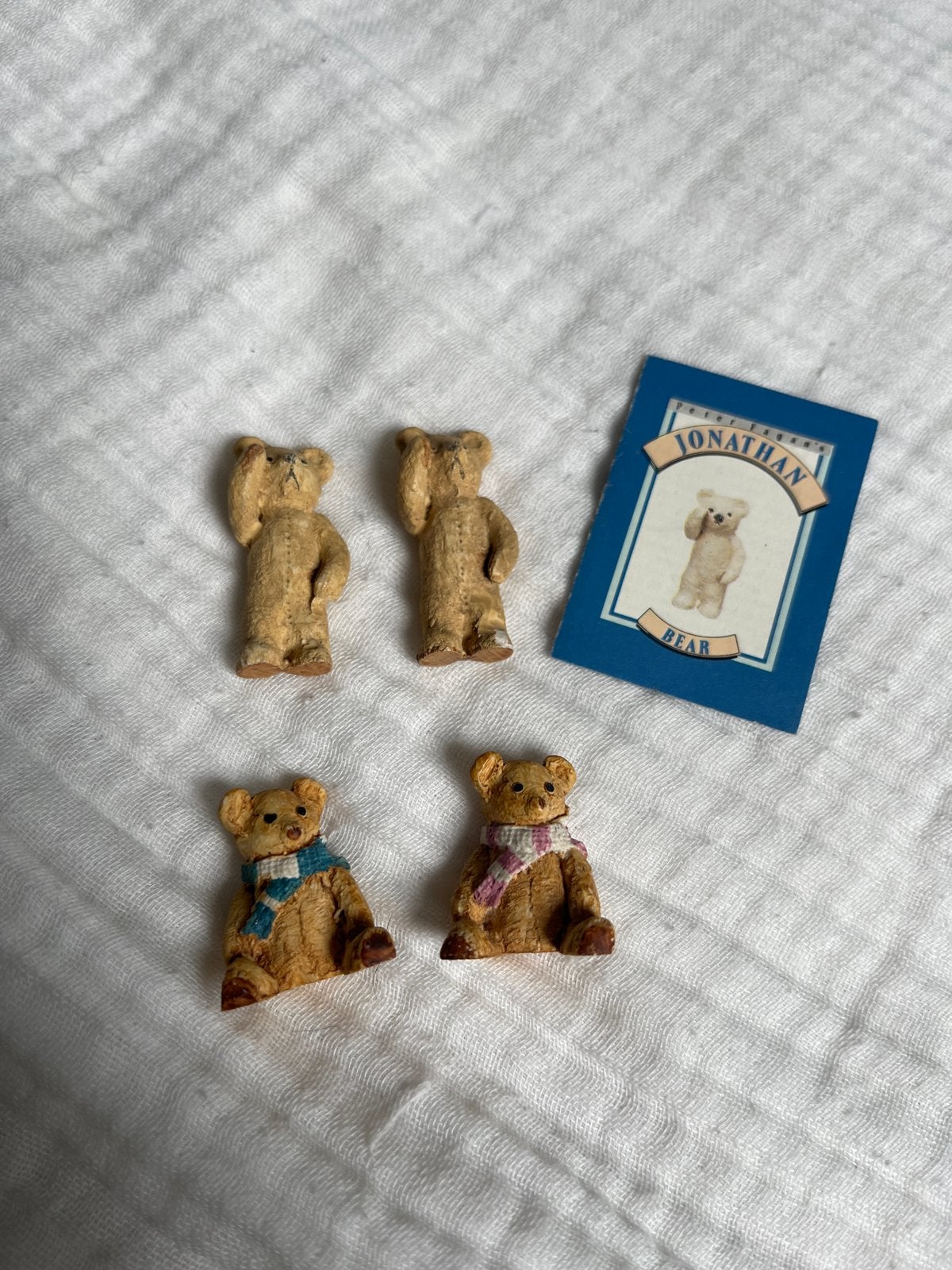Jonathan Bear beeldjes - set van 4, Ophalen of Verzenden, Zo goed als nieuw, Beeldje, Overige merken