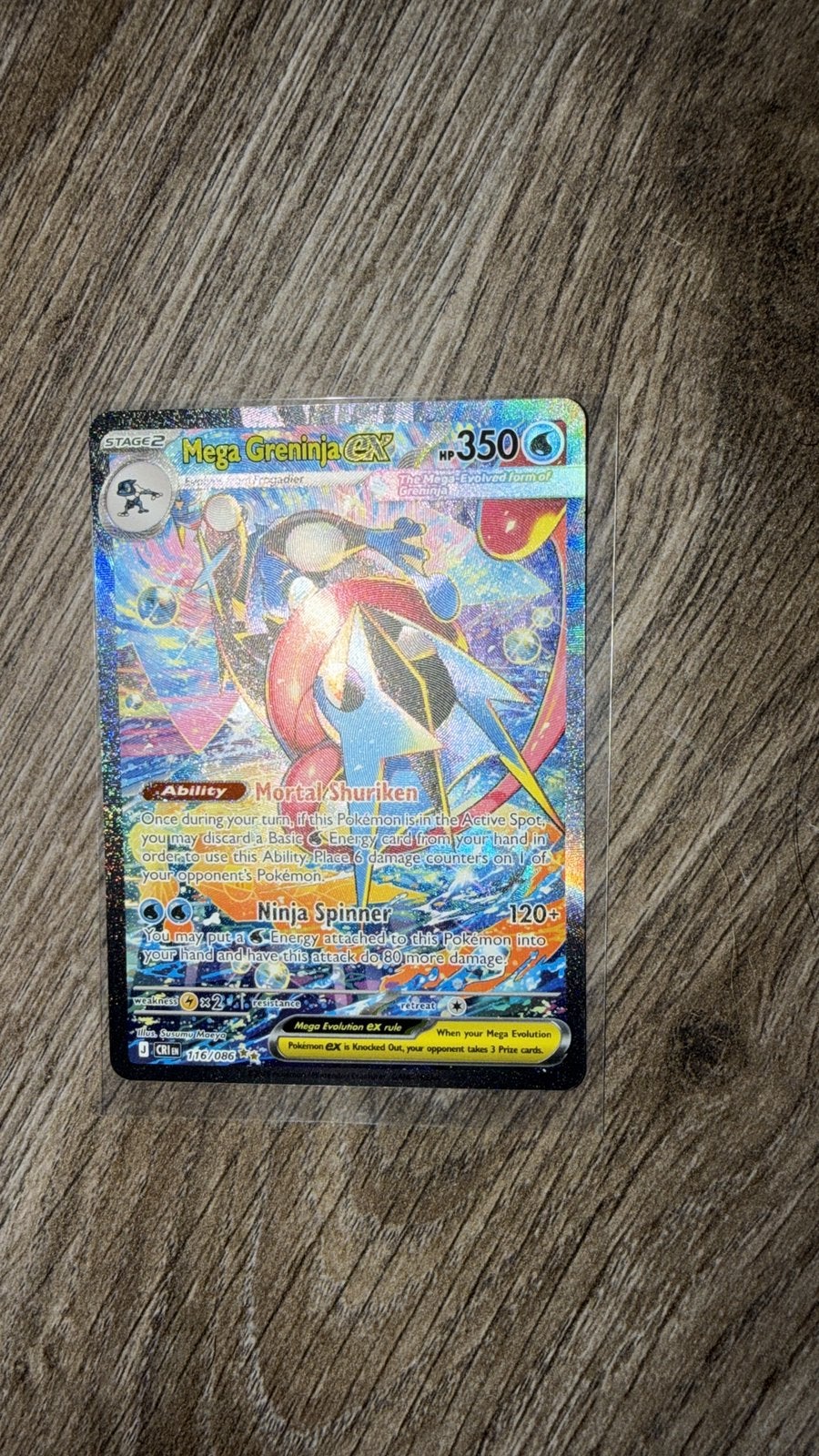 Mega greninja ex, Hobby en Vrije tijd, Verzamelkaartspellen | Pokémon, Ophalen of Verzenden, Zo goed als nieuw