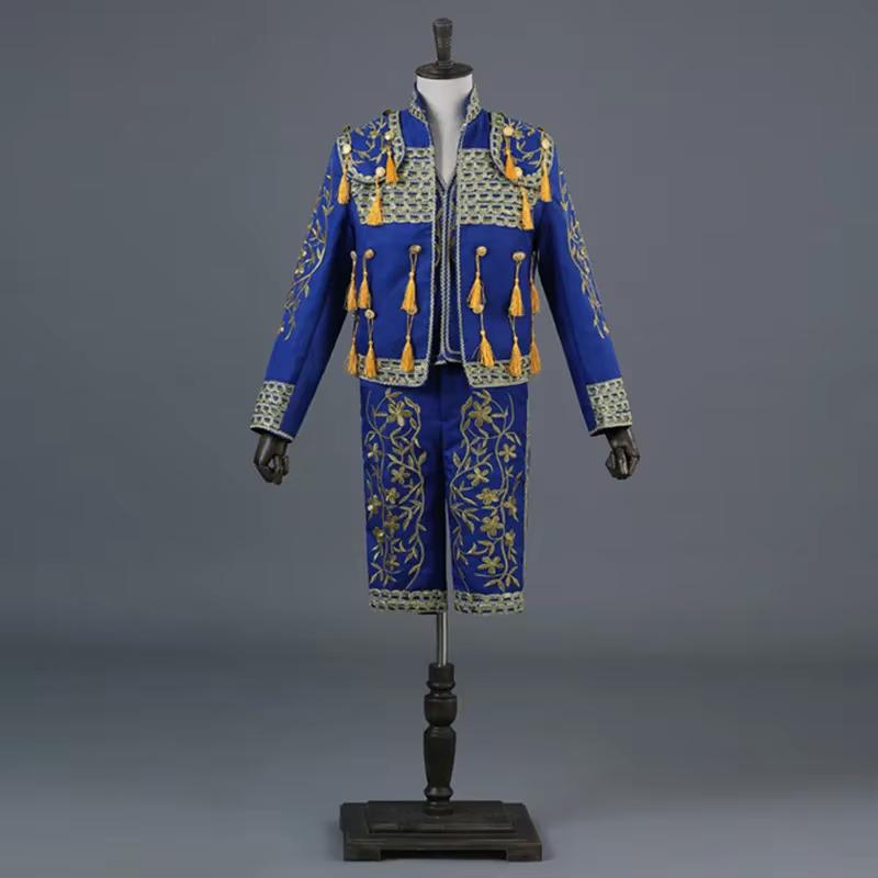 Blauw heren matador kostuum (stierenvechter), Verzenden, Nieuw, Overige maten, Kleding