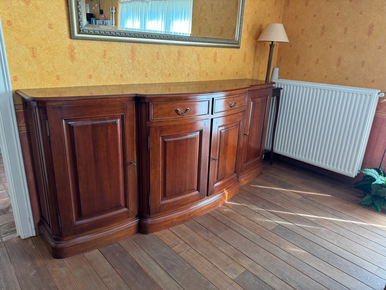 Dressoir kersenhout, Ophalen, Met deur(en), Zo goed als nieuw, 200 cm of meer