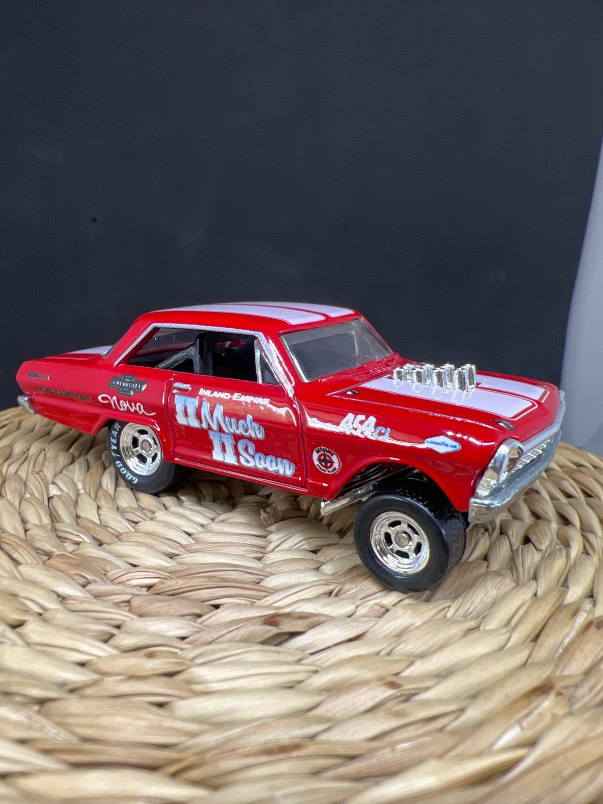 Hot Wheels '63 Chevy Nova Rood - Zo goed als nieuw, Ophalen of Verzenden, Zo goed als nieuw, Auto