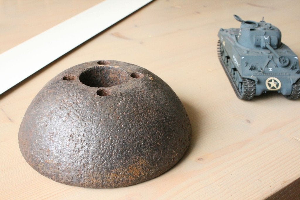 Pantser voor de M4 sherman tank romp MG, Ophalen of Verzenden, Duitsland, Hulzen of Bodemvondsten