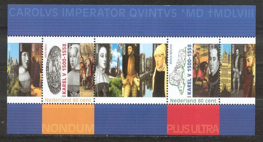 Nederland nr. 1877 Blok 300e geboortedag Karel V postfris, Postzegels en Munten, Ophalen of Verzenden, Na 1940, Postfris
