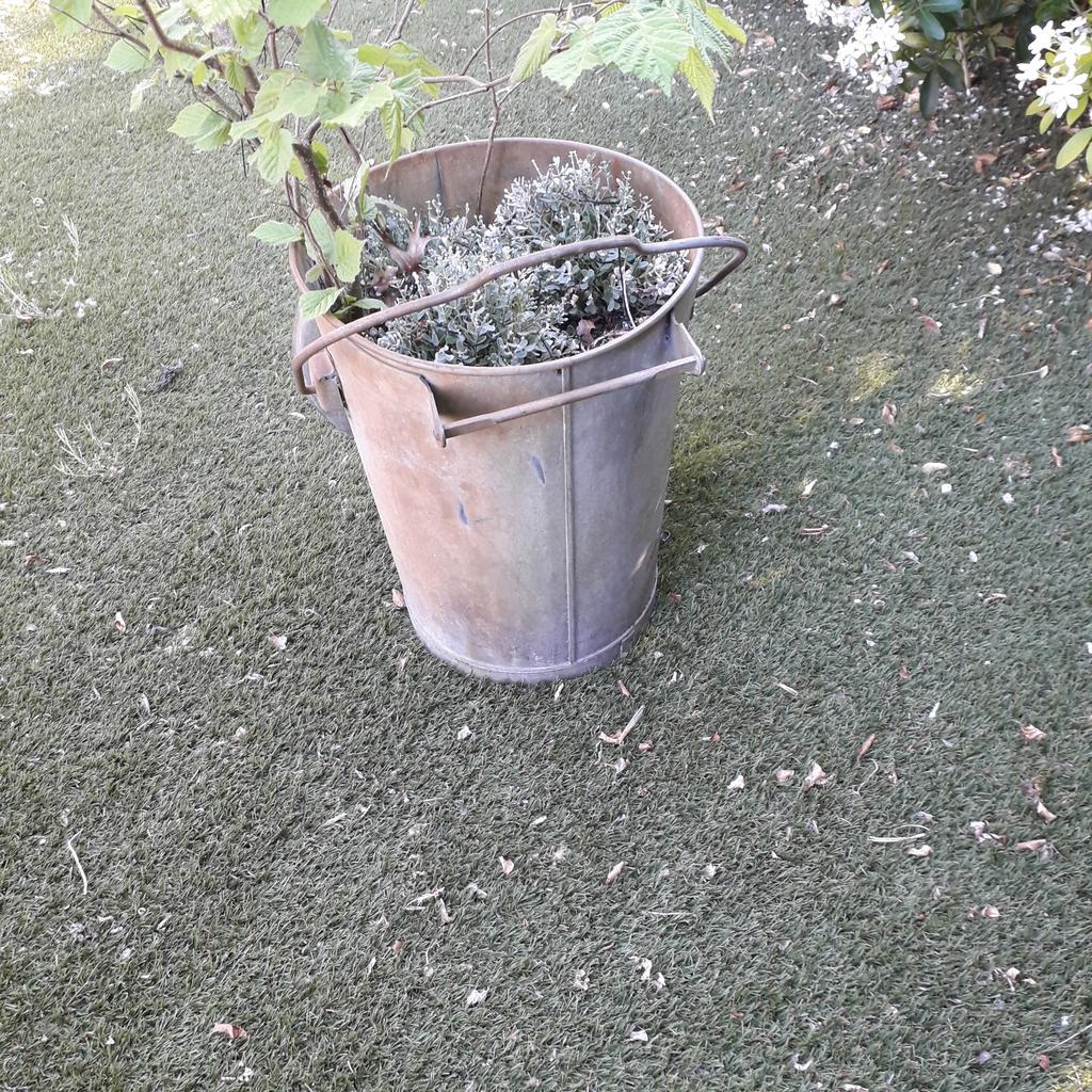 Zinken vuilnisbak / oude afvalbak. (Vlijmen), Huis en Inrichting, Ophalen, Gebruikt, 50 tot 75 cm, Metaal