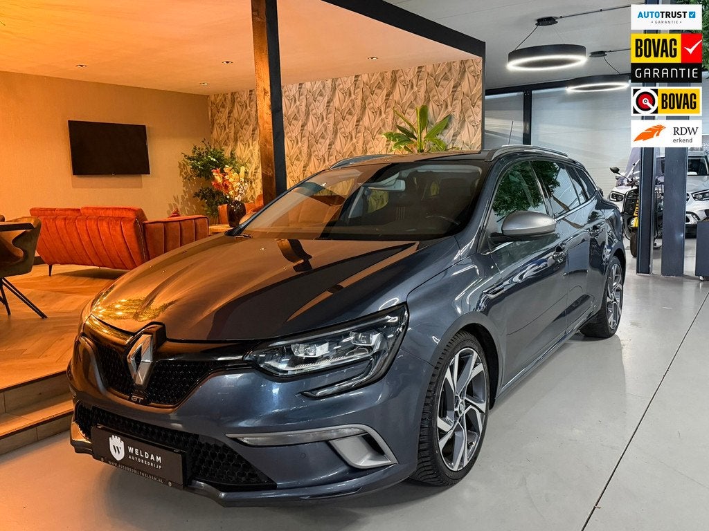 Renault Mégane Estate 1.6 TCe GT 205pk|Automaat|Sport Kuips, Auto's, Gebruikt, 4 cilinders, Met garantie (alle), Parkeersensor