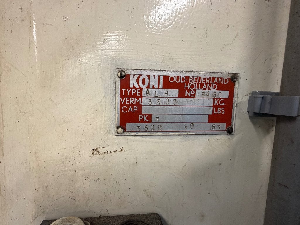 KONI HEFBRUG 3000KG, Ophalen