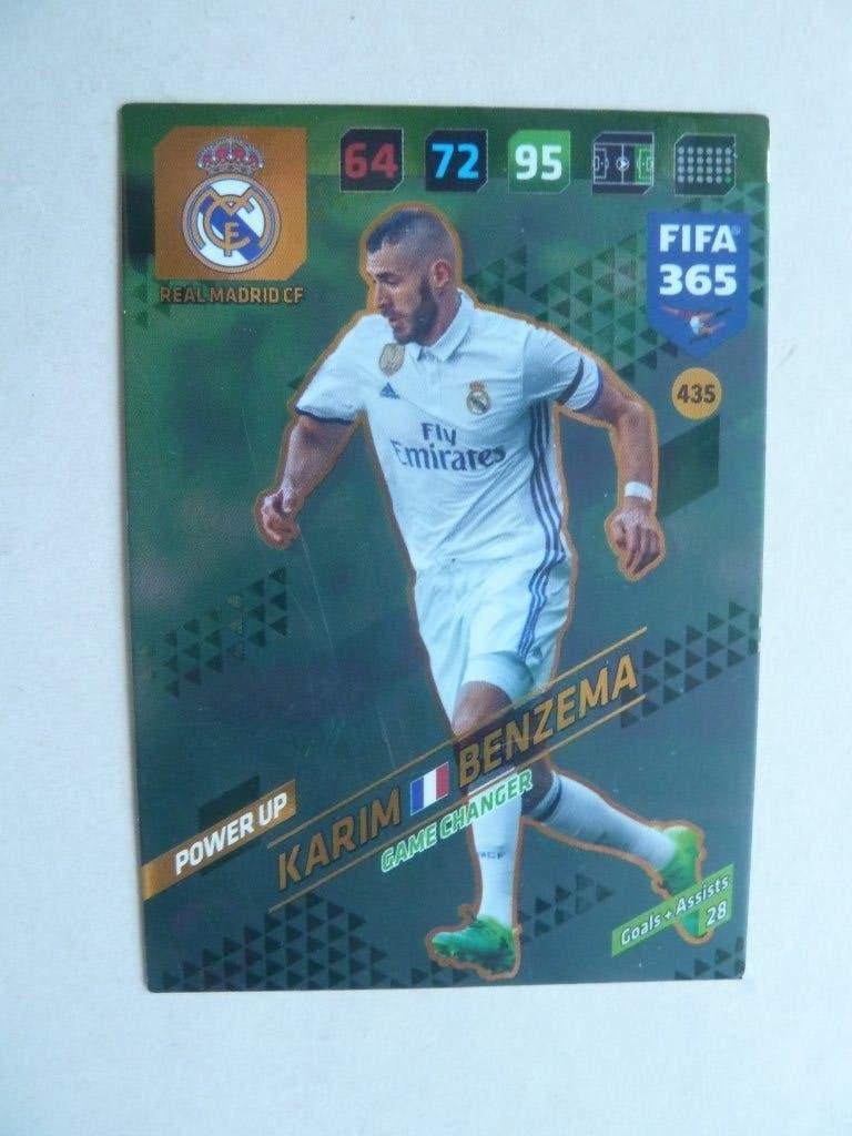 Panini Fifa 365 card.   Karim.Benzema.   Game Changer, Ophalen of Verzenden, Zo goed als nieuw, Buitenlandse clubs, Poster, Plaatje of Sticker