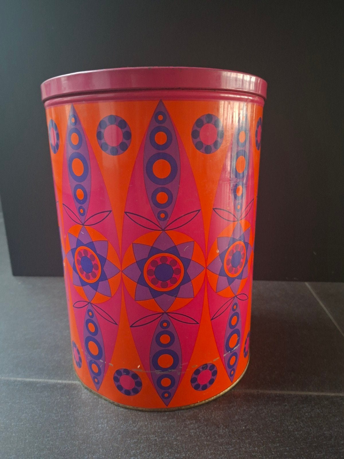 Vintage Tomado voorraadbus - Oranje/Roze/Paars, Ophalen of Verzenden