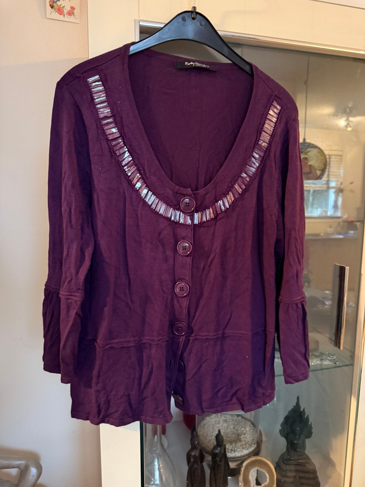 Betty Barclay paars vest met decoratieve details maat M, Ophalen of Verzenden, Zo goed als nieuw, Maat 38/40 (M), Paars