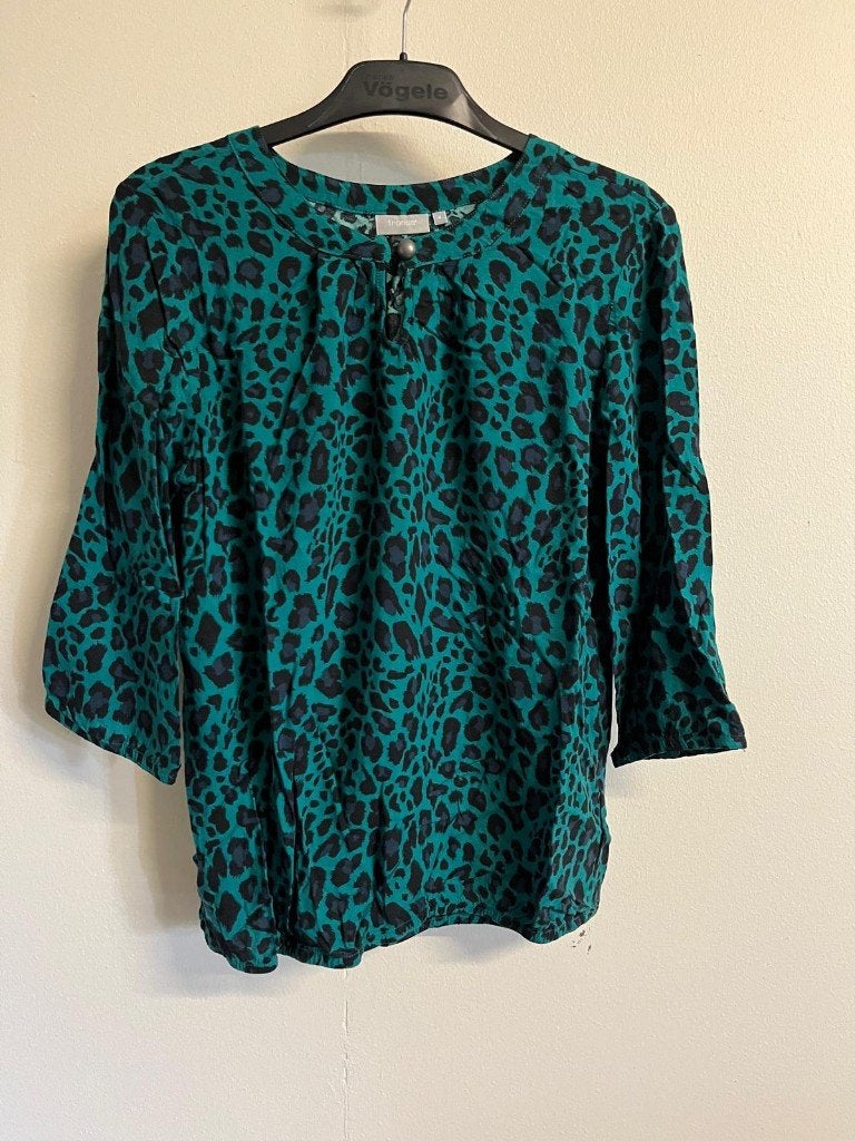 Groen geprinte blouson, Maat 38/40 (M), Fransa, Ophalen of Verzenden, Zo goed als nieuw