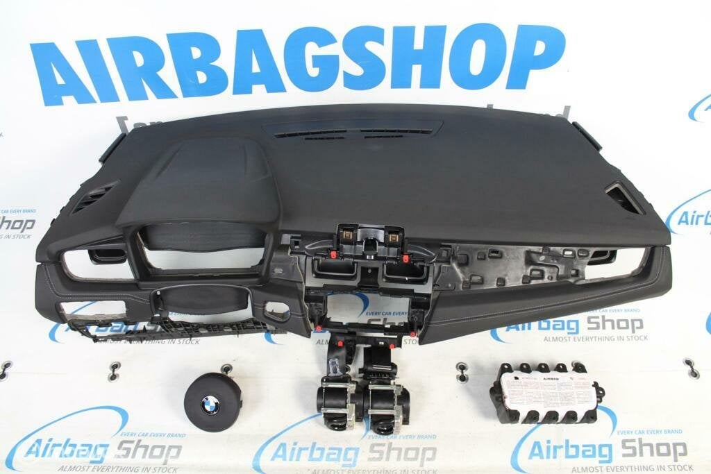 Airbag set - Dashboard M zwart met wit stiksel BMW 2 F45 F46, Gebruikt, Ophalen of Verzenden