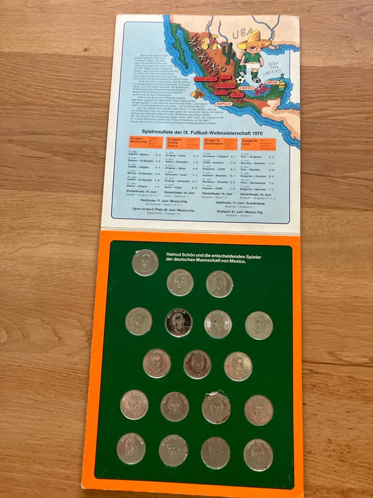 Mexico 70 WK Voetbal Verzamelmap met Munten, Ophalen of Verzenden, Verzamelmap