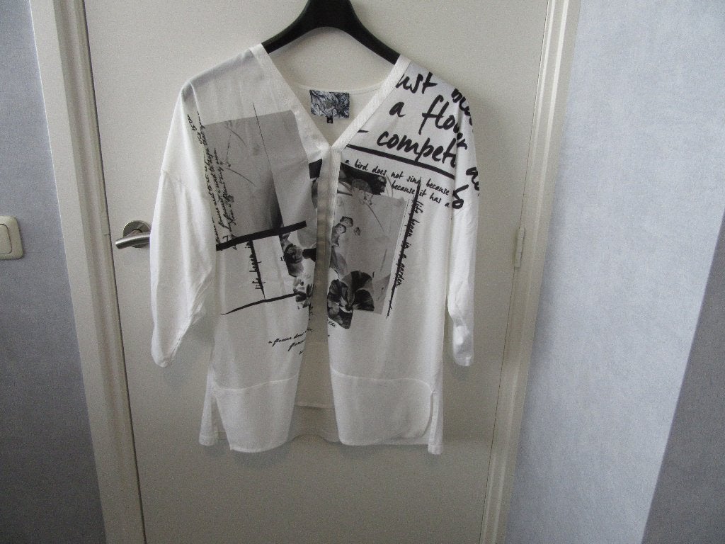 Zomer blouse met mooie print NO Secret 48 /xxl, Kleding | Dames, Wit, Maat 46/48 (XL) of groter, Ophalen of Verzenden, Zo goed als nieuw