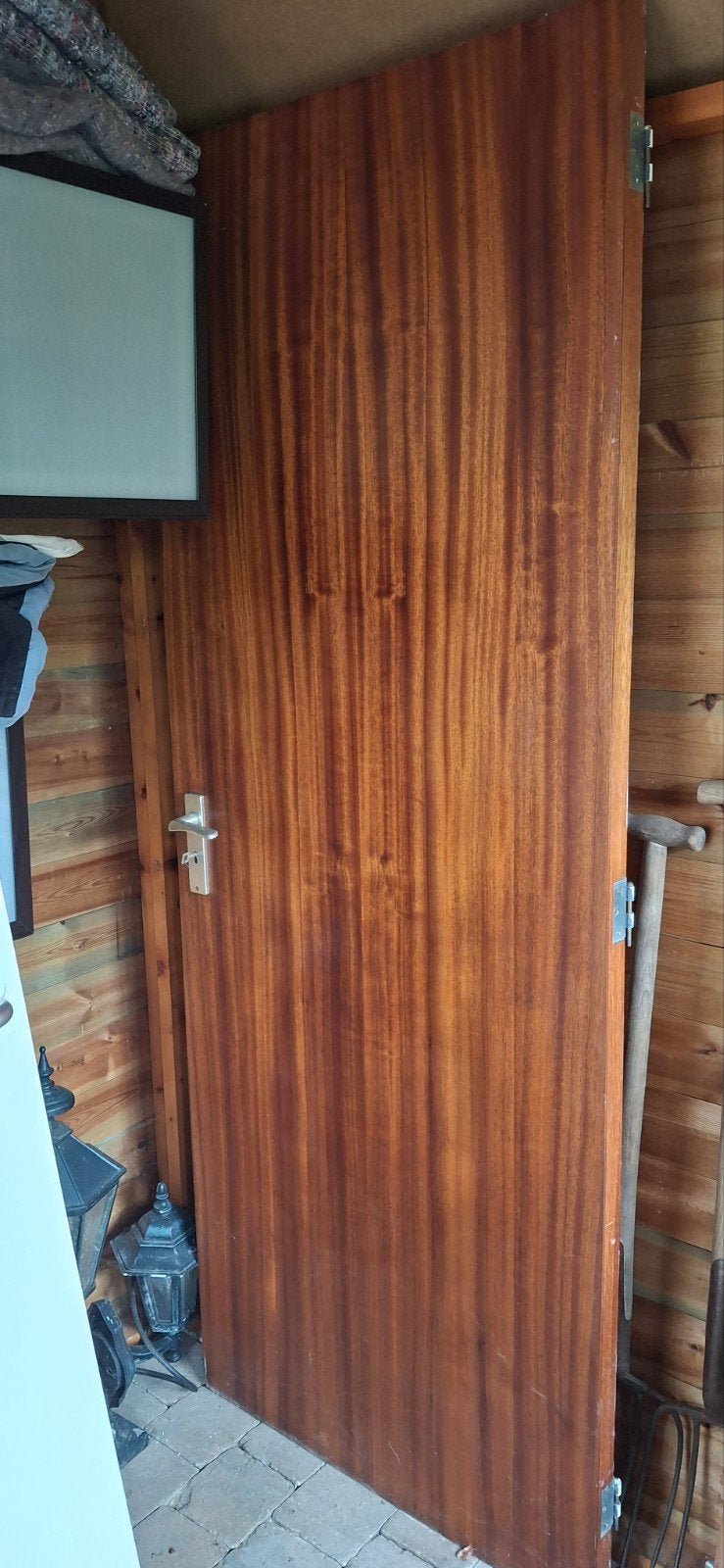 Binnendeur, hout, Doe-het-zelf en Verbouw, Deuren en Horren, Ophalen, Gebruikt, Binnendeur, 200 tot 215 cm
