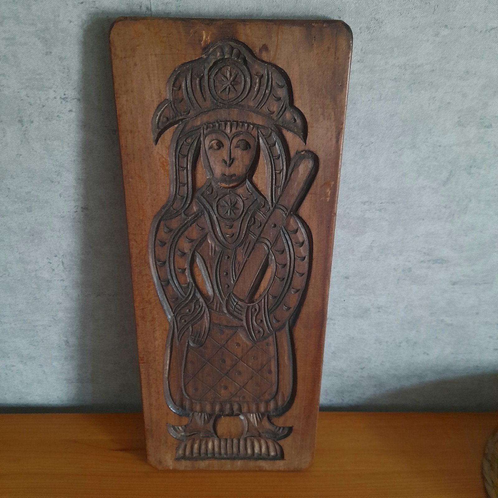 Oude antieke speculaasplank koekplank 50x20 cm NR 5, Antiek en Kunst, Ophalen of Verzenden