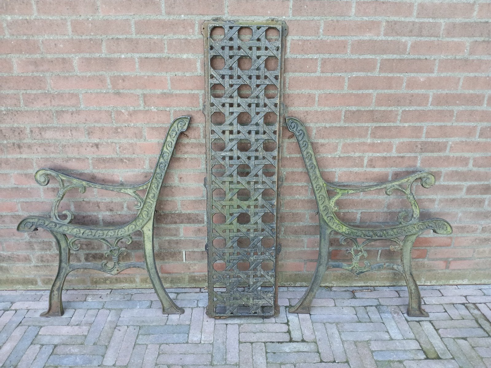 Gietijzer tuinbank, Tuin en Terras, Tuinbanken, Ophalen, Gebruikt, Metaal