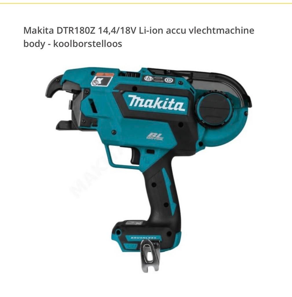 Makita DTR180Z Vlechtmachine met 191M27-0 Verlengstuk, Ophalen of Verzenden, Zo goed als nieuw