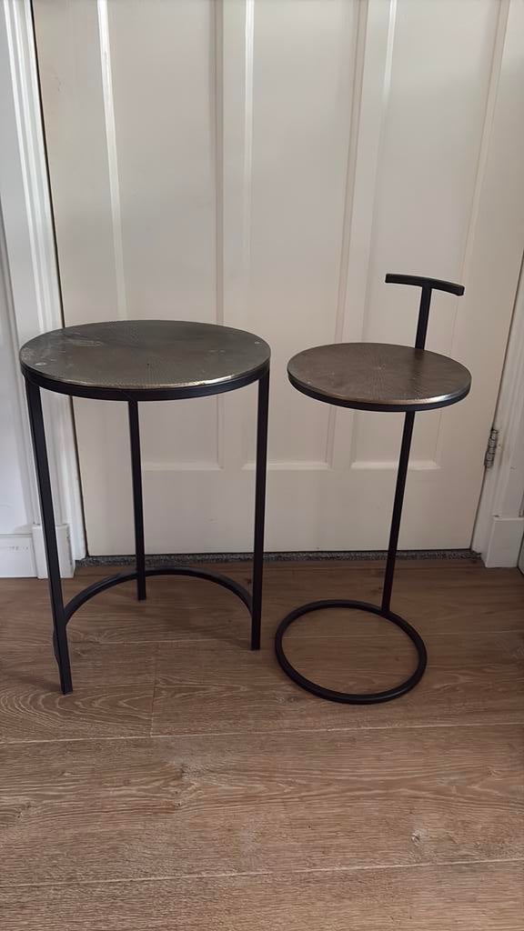 Bijzettafel Loods 5, Minder dan 55 cm, Metaal of Aluminium, Rond, Zo goed als nieuw