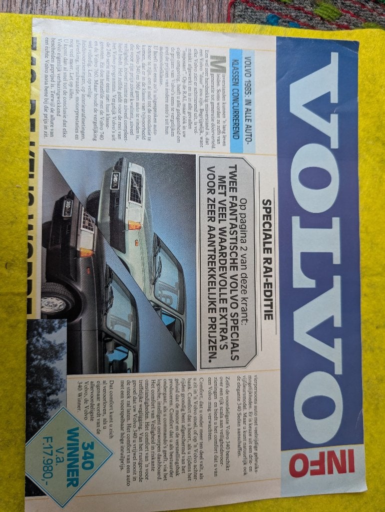 Volvo folder, Onbekend, Volvo, Ophalen of Verzenden, Zo goed als nieuw