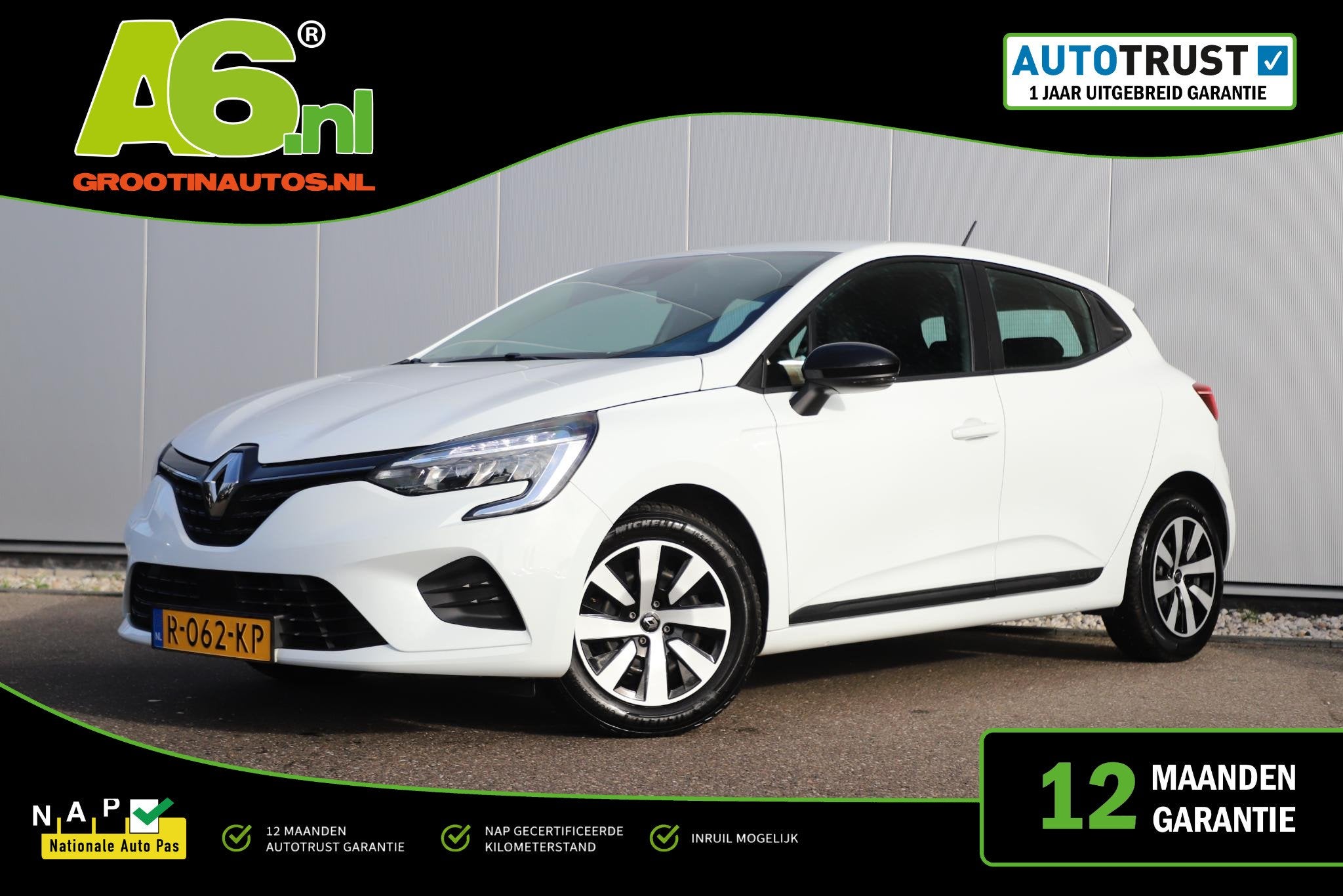 Renault Clio 1.0 TCe 90 Equilibre Navigatie Carplay Android, Voorwielaandrijving, Gebruikt, Euro 6, 580 kg