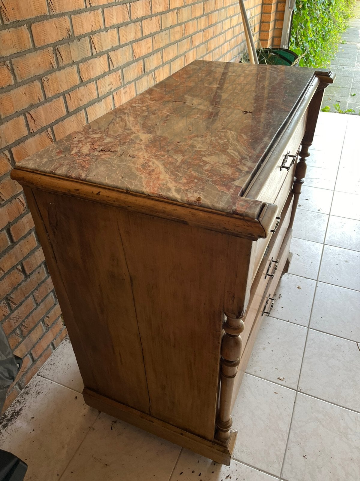 Traditional Style Marble Top Chest of Drawers, Antiek en Kunst, Antiek | Meubels | Kasten, Ophalen