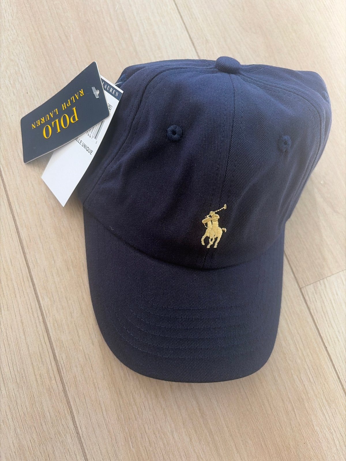 Nieuwe Polo Ralph Lauren pet - Donkerblauw met gouden logo, Verzenden, Nieuw, One size fits all, Pet