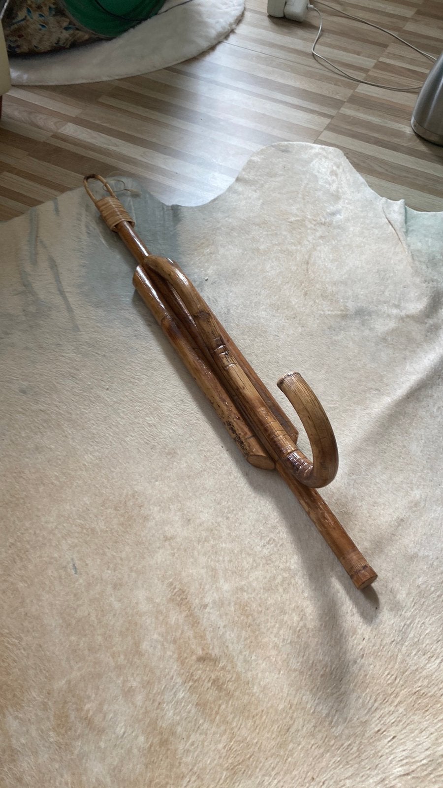 Rotan vintage haak kapstok, Zo goed als nieuw, Minder dan 100 cm, Hout, Ophalen