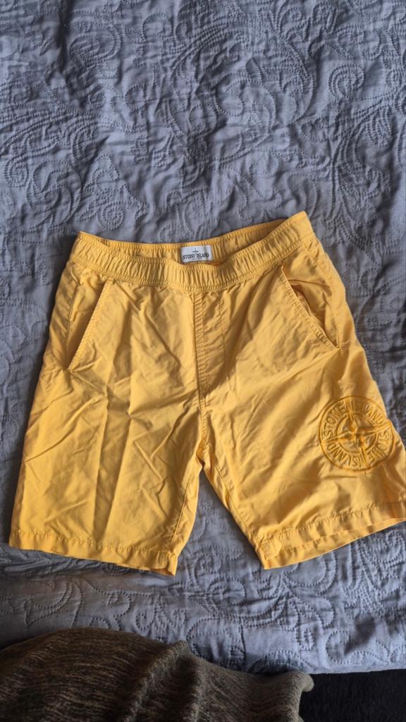 Stone Island Junior Gele Zwemshort - Maat 156 (12 jaar), Ophalen of Verzenden, Zo goed als nieuw, Stone Island, Jongen