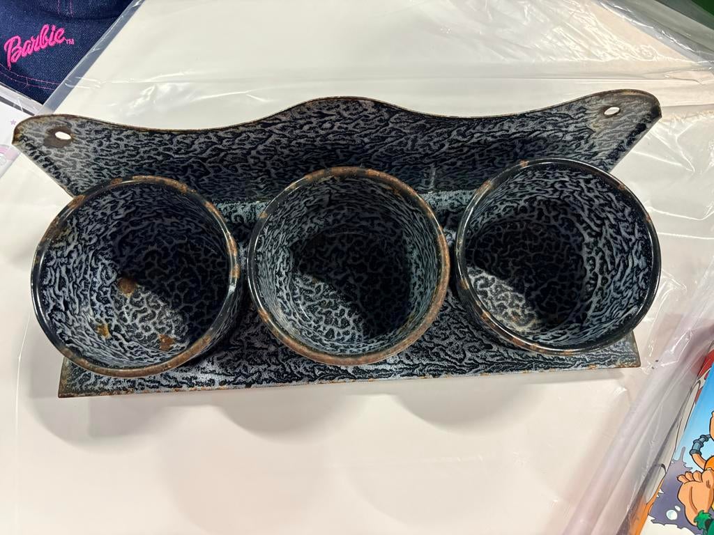 Emaille zand zeep soda set, Ophalen