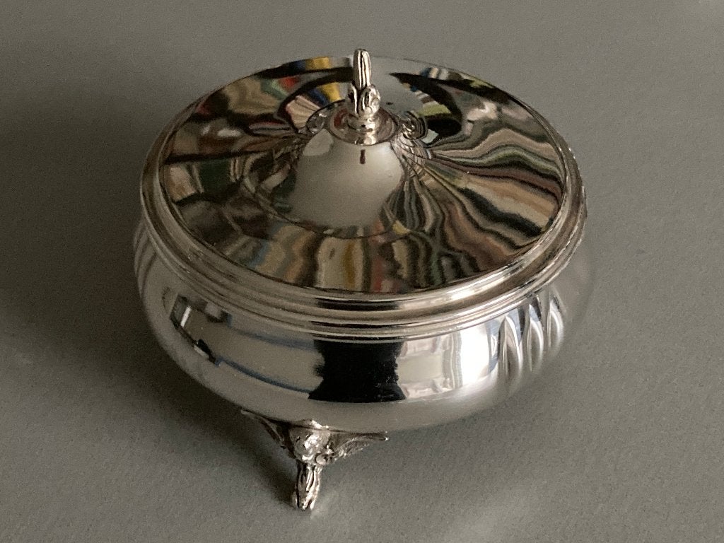 Bonboniere, verzilverd, Ophalen of Verzenden, Zilver