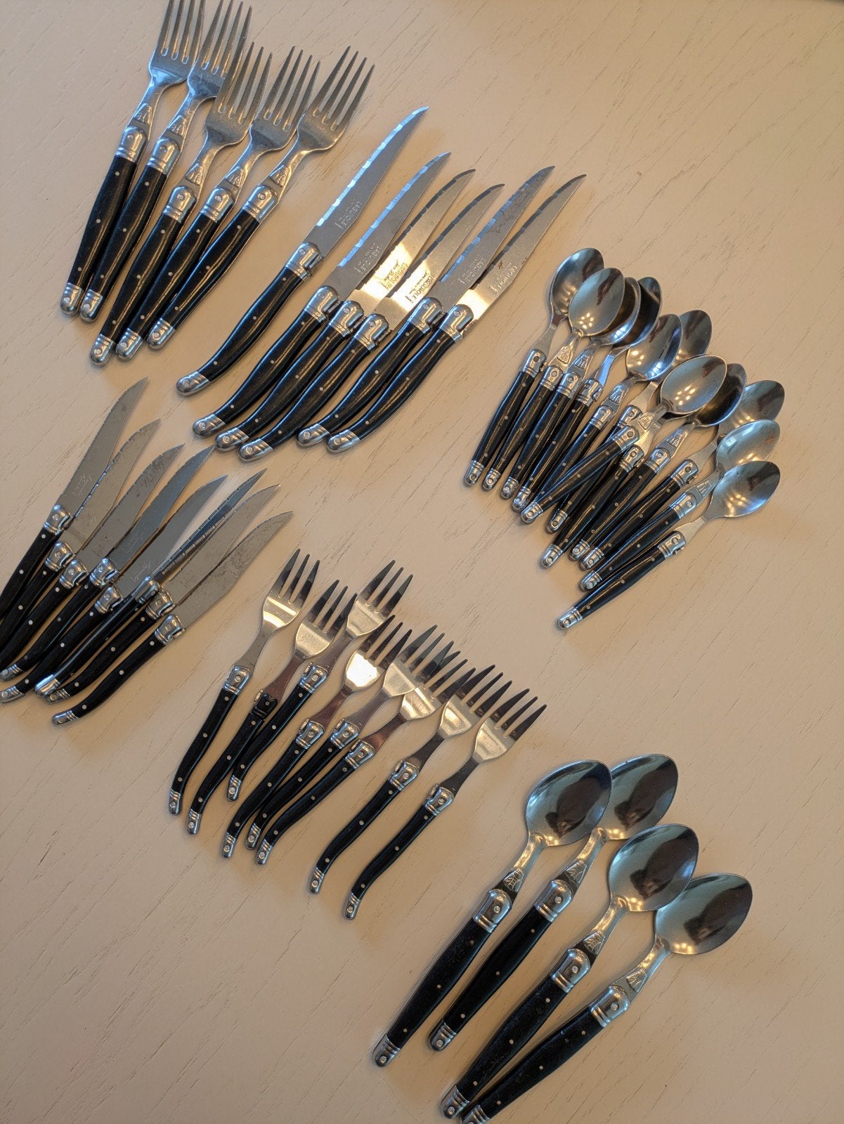Laguiole Bestekset zwart, Gebruikt, Bestekset, Laguiole, Ophalen of Verzenden