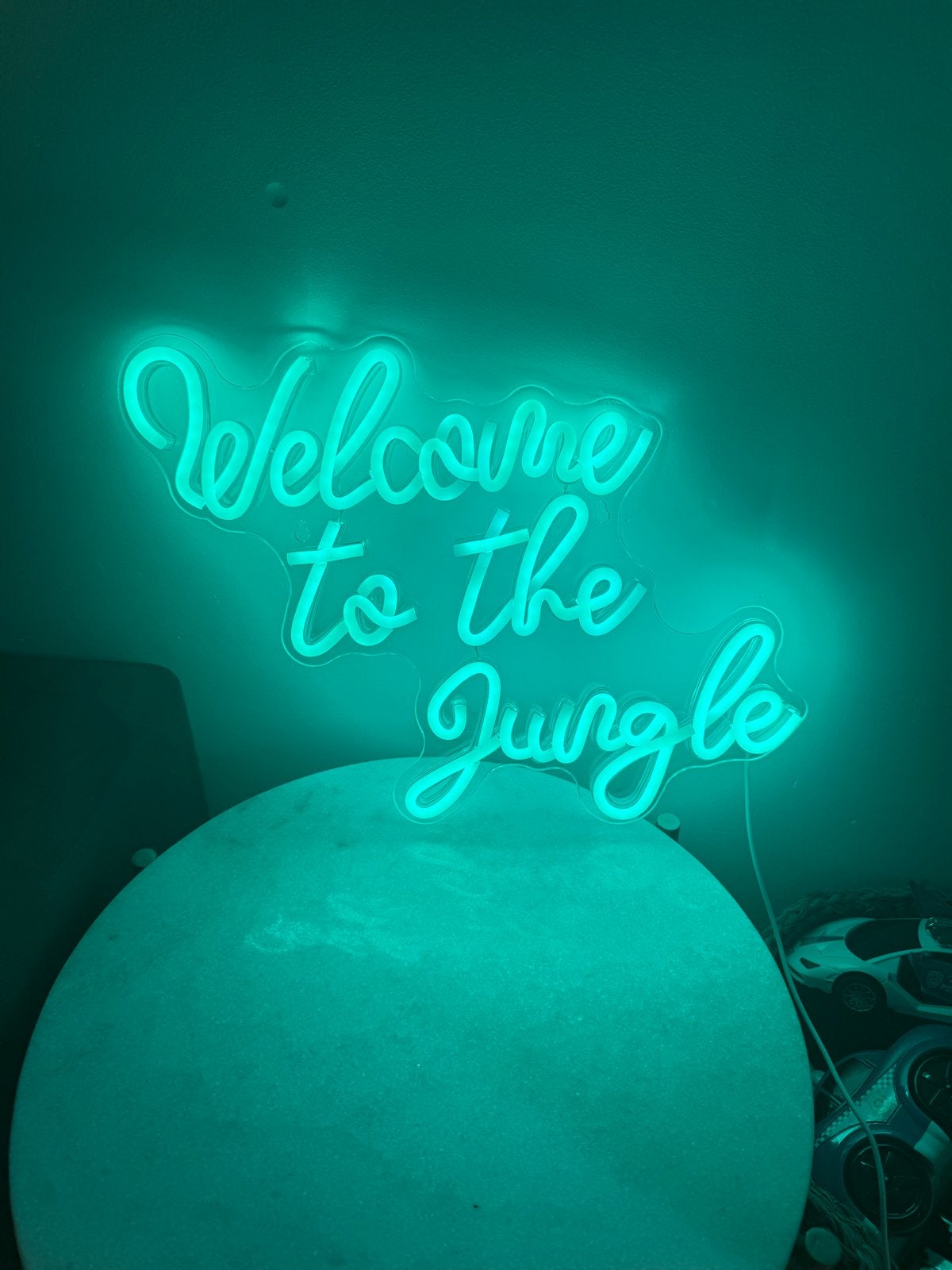 Groen neonlicht 'Welcome to the Jungle', Ophalen, Zo goed als nieuw, Groen