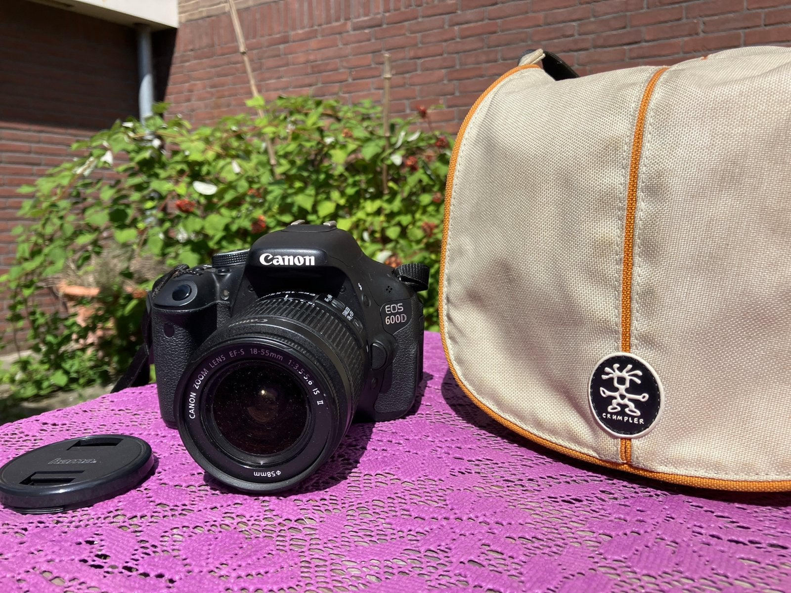 Canon EOS 600D Spiegelreflexcamera met 18-55mm lens, Gebruikt, Spiegelreflex, Canon, 4 t/m 7 keer