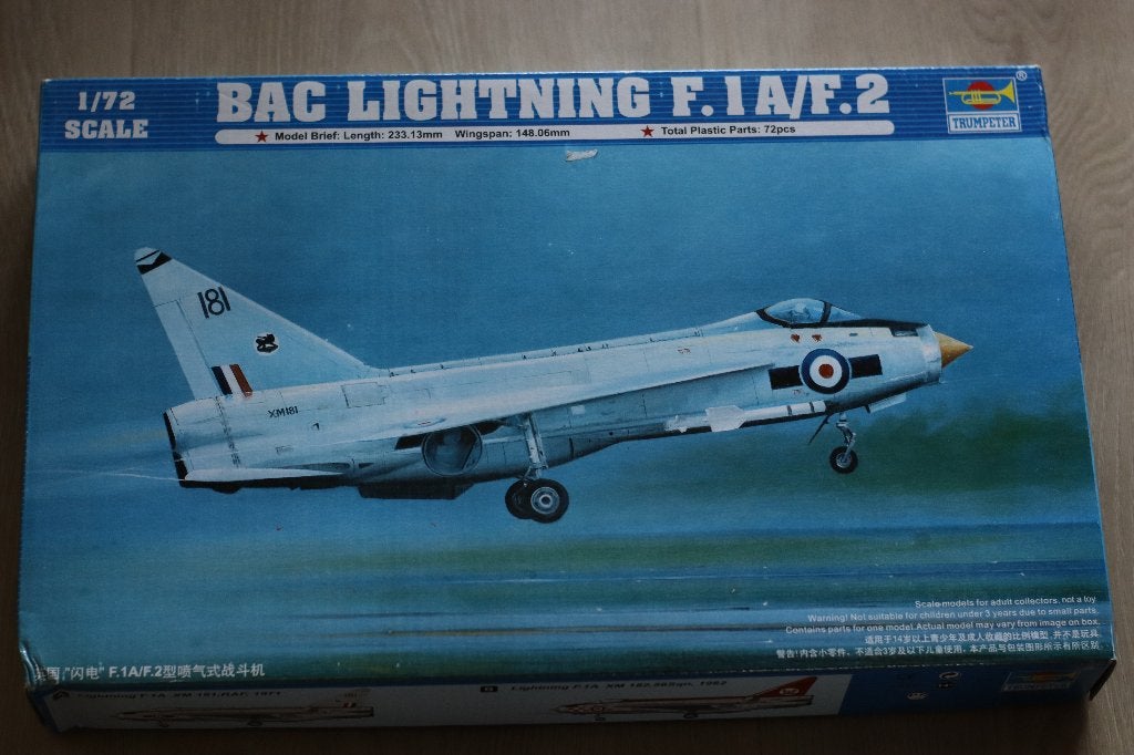 BAC Lightning F.1A/F.2 Trumpeter 1/72, Overige merken, 1:72 tot 1:144, Nieuw, Ophalen of Verzenden