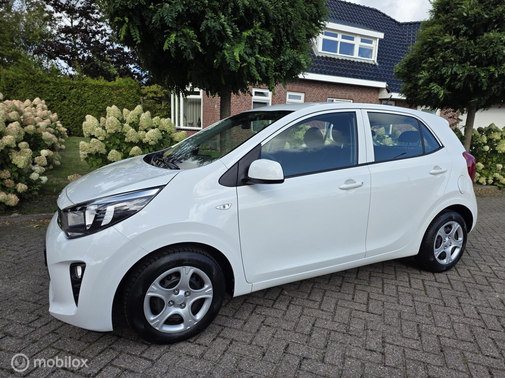 Kia Picanto 1.0 DPi ComfortLine/airco., Auto's, Stof, Gebruikt, 4 stoelen, Wit