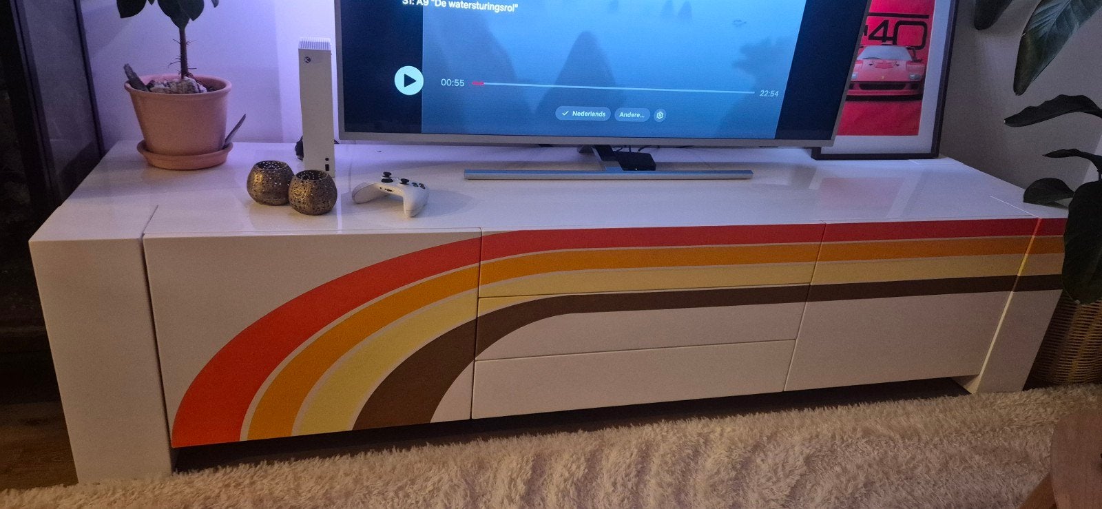 TV Meubel, Ophalen, Gebruikt, 200 cm of meer, Minder dan 100 cm