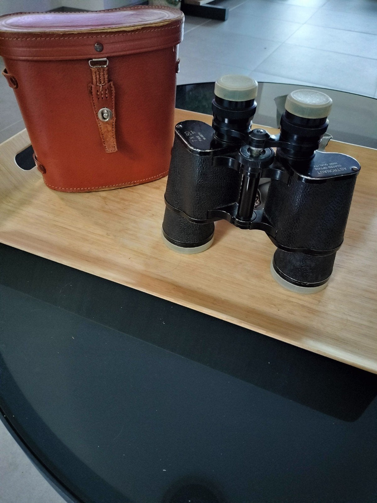 tk Japanse verrekijker vintage  type astronaut jaren 70t, Ophalen of Verzenden, Gebruikt, Met hoes of tas