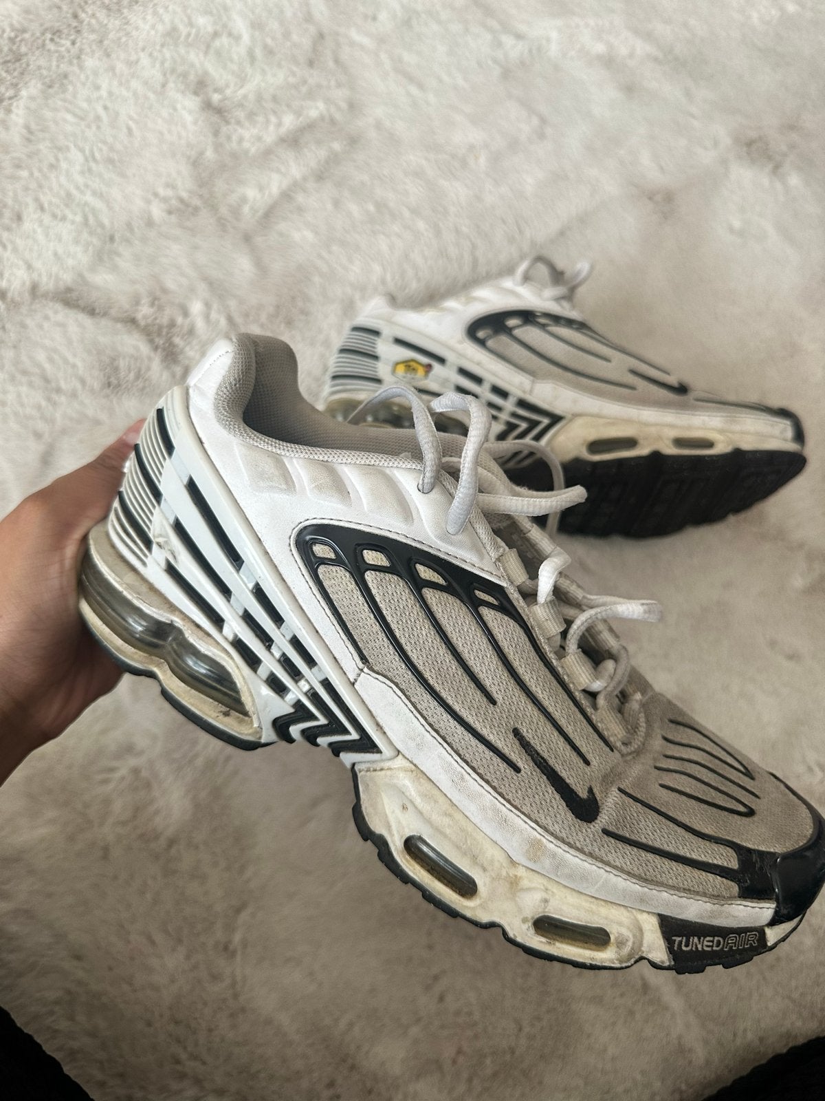 Nike Air Max Plus 3 Tuned Air Sneakers, Ophalen of Verzenden, Gedragen, Wit, Sneakers of Gympen