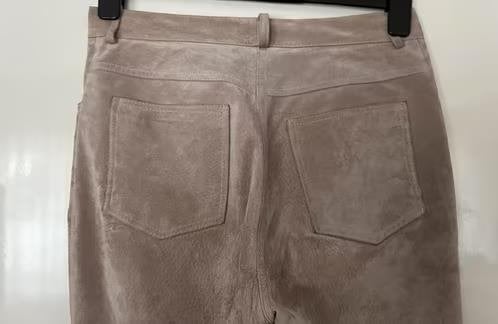 Bison suède pantalon maat 38[v], Maat 38/40 (M), Beige, Ophalen of Verzenden, Zo goed als nieuw