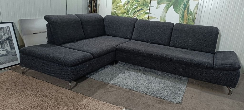 Antracietkleurige hoekbank (bezorgoptie), Ophalen, 250 tot 300 cm, Hoekbank, Zo goed als nieuw