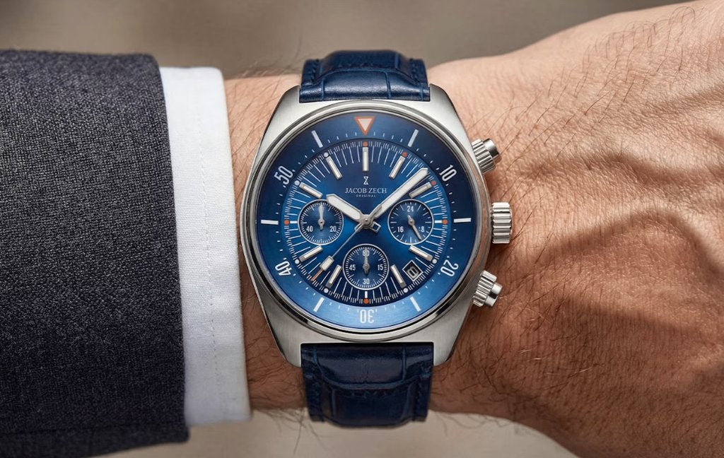 Jacob Zech Vienna horloge t.w.v € 399 NIEUW!, Sieraden, Tassen en Uiterlijk, Blauw, Nieuw, Ophalen of Verzenden, Waterdicht