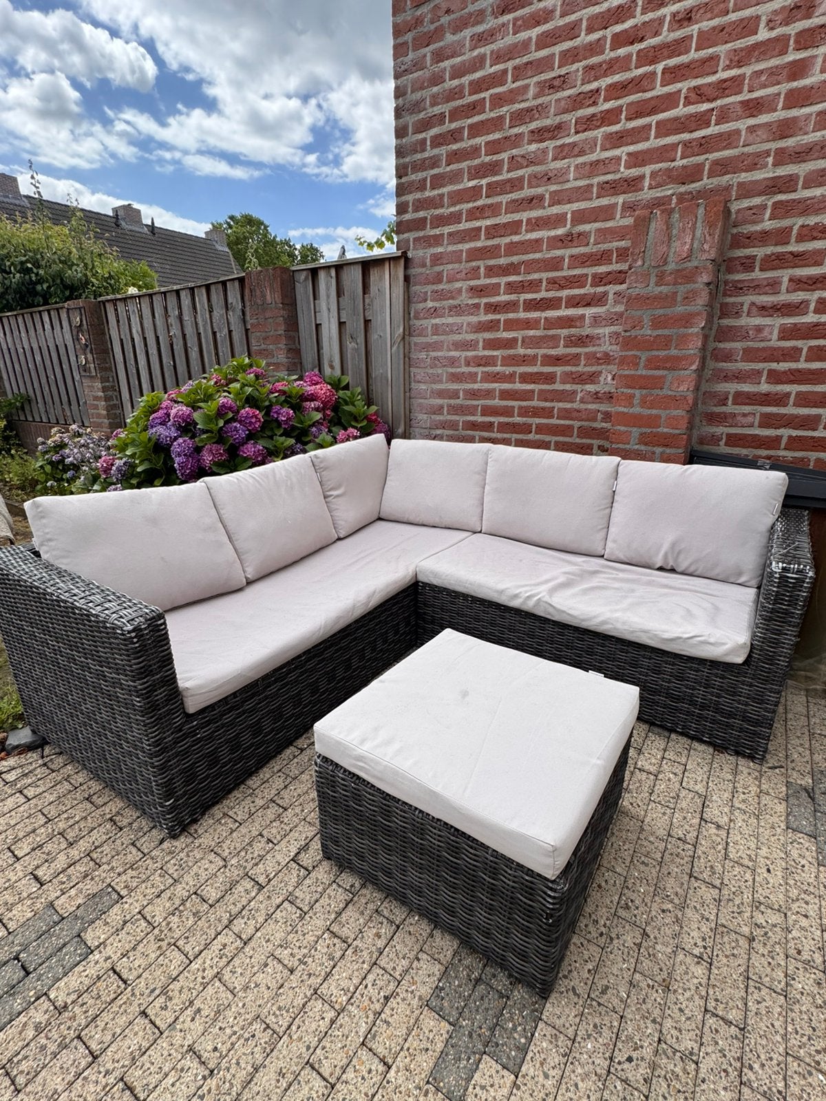Loungeset voor buiten, Tuin en Terras, Ophalen, Zo goed als nieuw, Kunststof